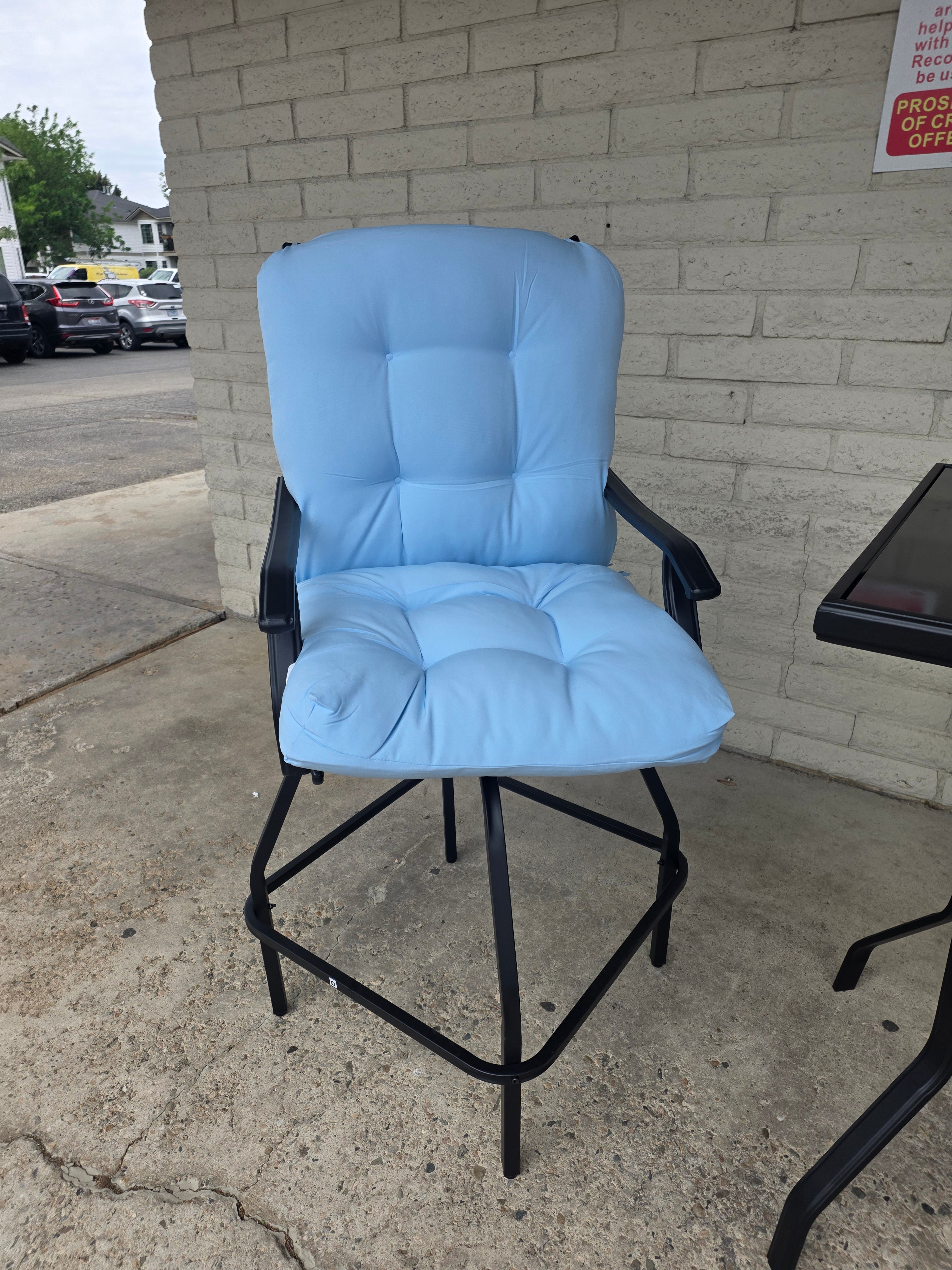 3 Piece Outdoor Patio Set 360° Swivel Seats