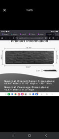 Faux Stone Wall Covering Panels for Interior and Exterior Decor Panels in Roman Wood (6 pack)